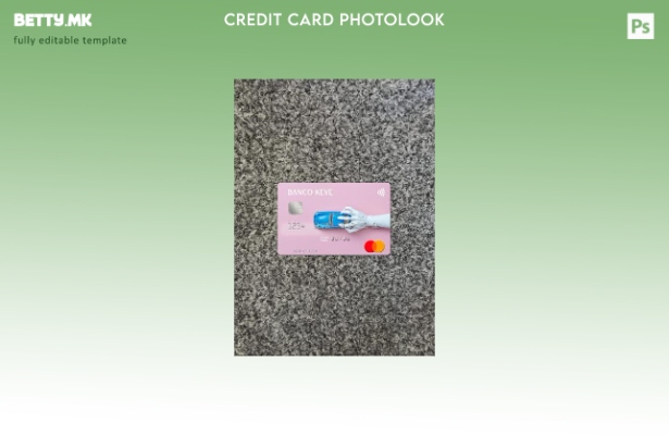 модерен стил Angola Banco Keve Mastercard photolook преден шаблон